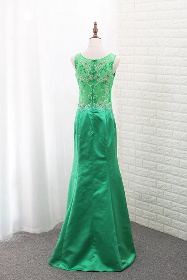 2024 Scoop Satin Mermaid Prom Dresses PY5R6LTF