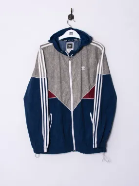 Adidas Originals Blue & Grey Zipper Jacket