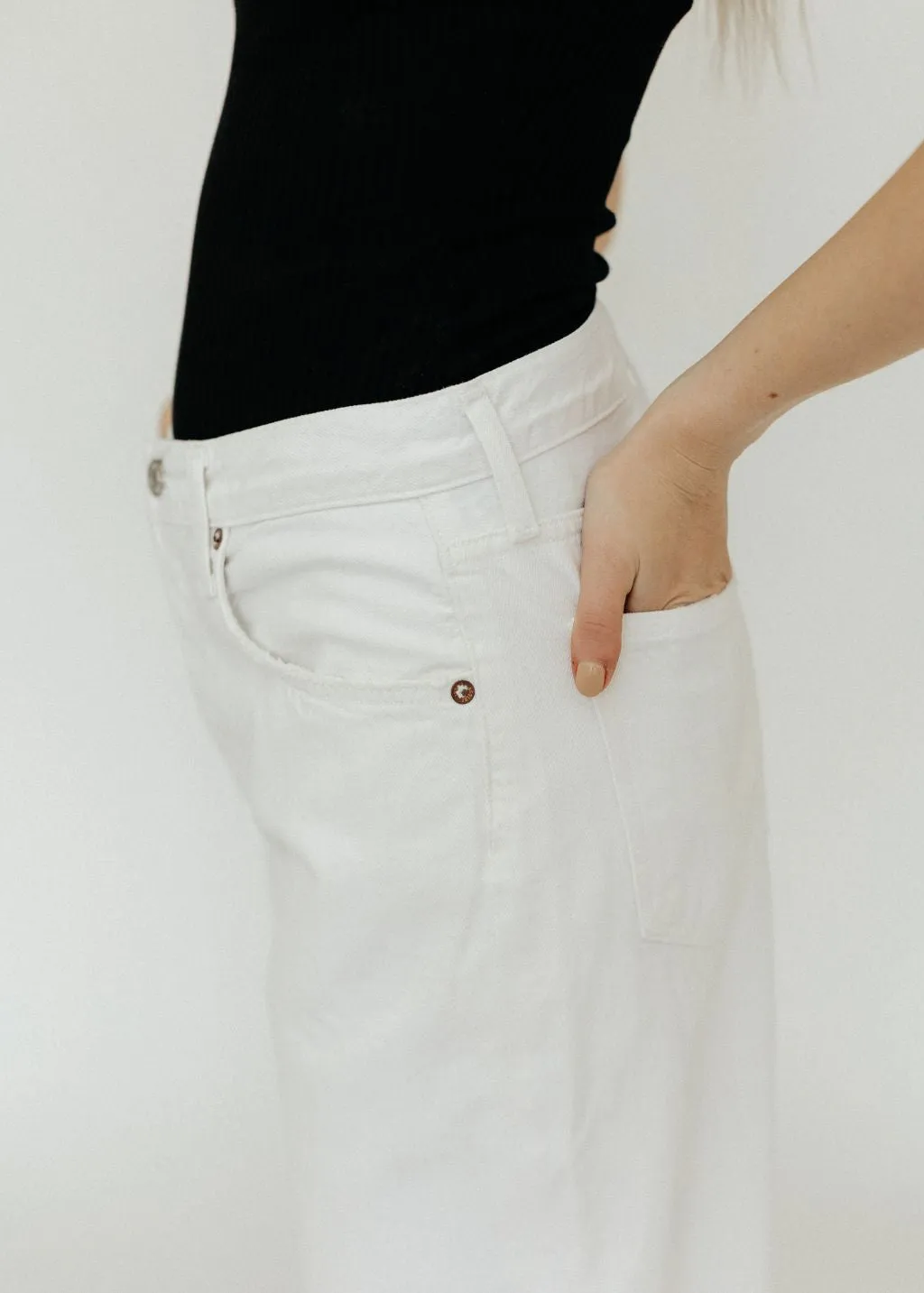 AGOLDE Low Slung Baggy Jean in Milkshake