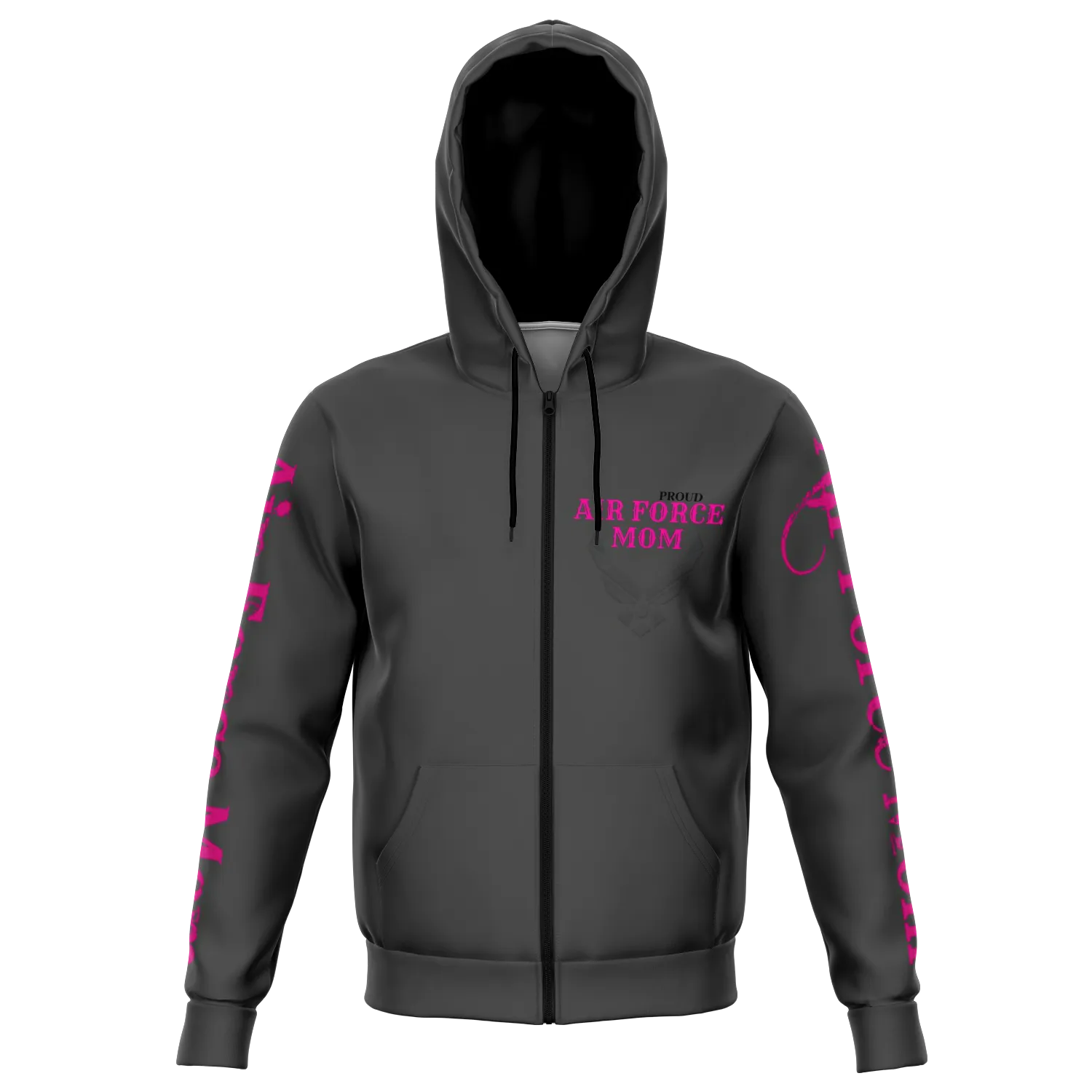 Air Force Mom Zip Up Hoodie