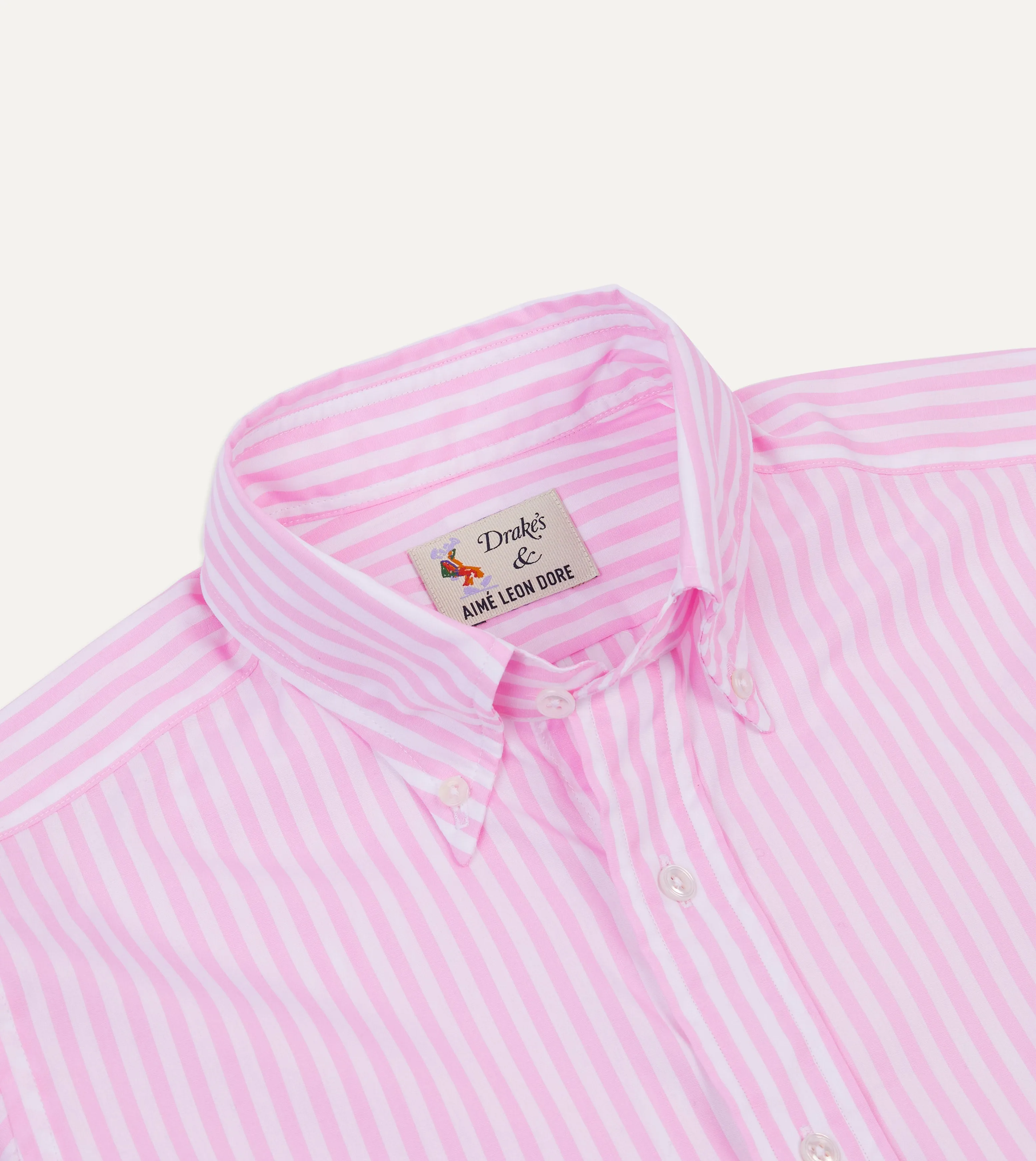 ALD / Drake's Striped Poplin Shirt