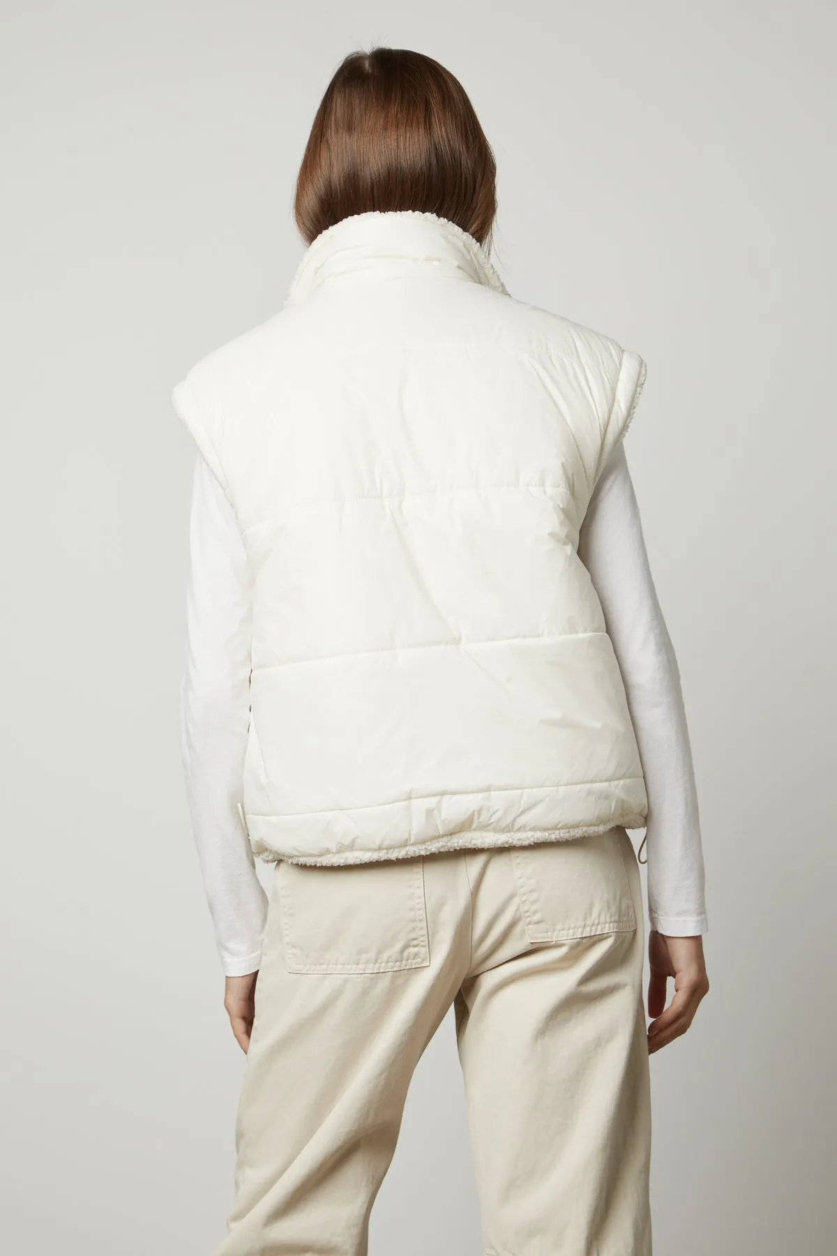 ALICIA REVERSIBLE PUFFER SHERPA VEST