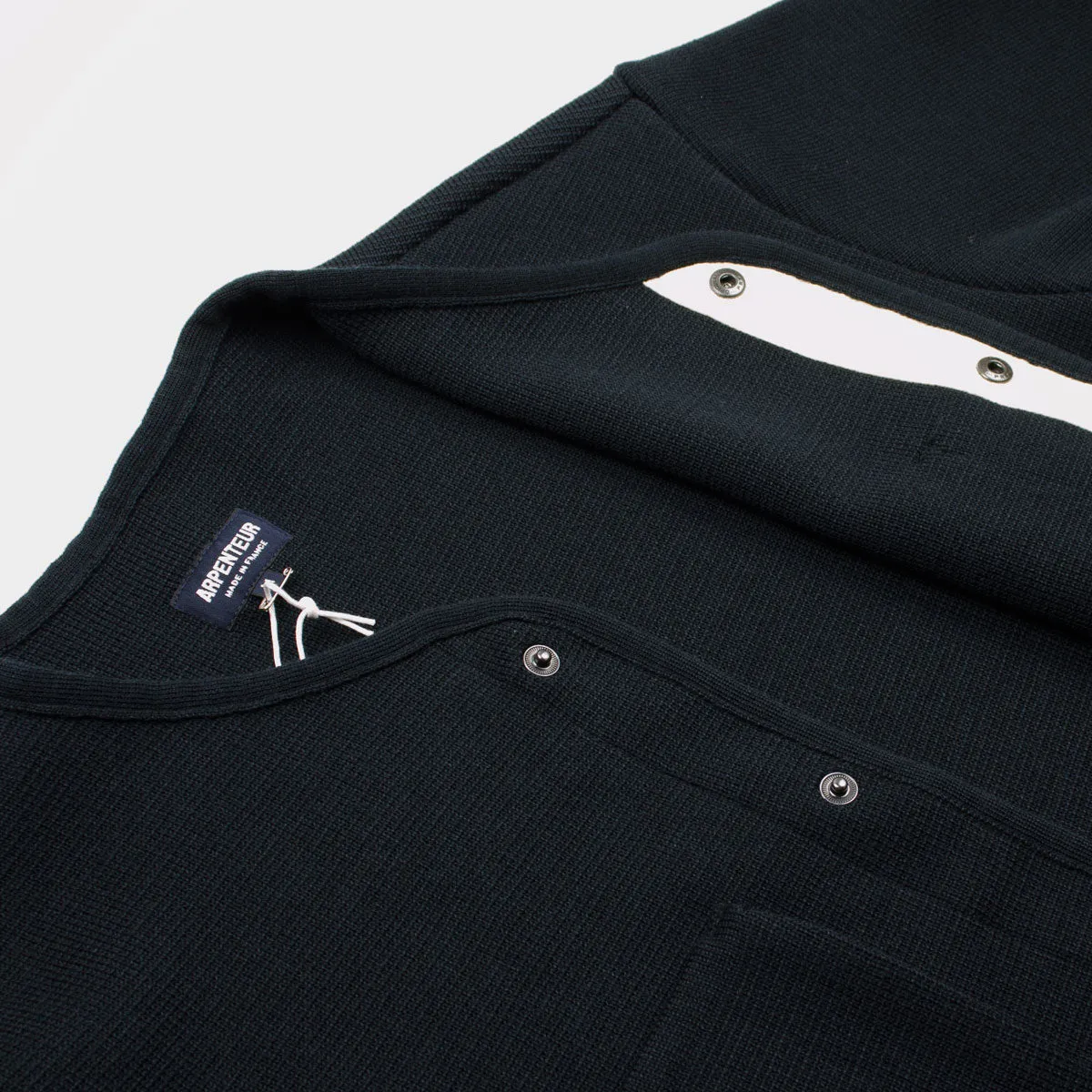 Arpenteur - George Merino Milano Wool Snap Cardigan - Navy