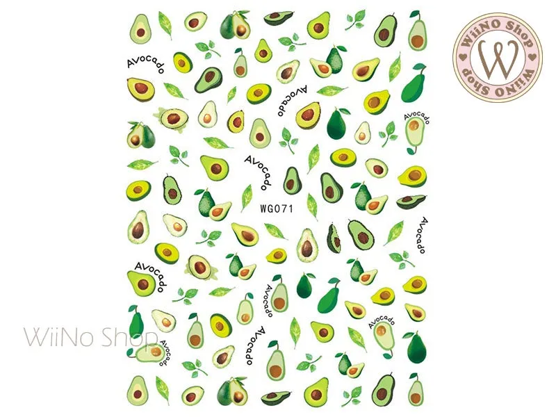 Avocado Adhesive Nail Art Sticker - 1 pc (WG071)