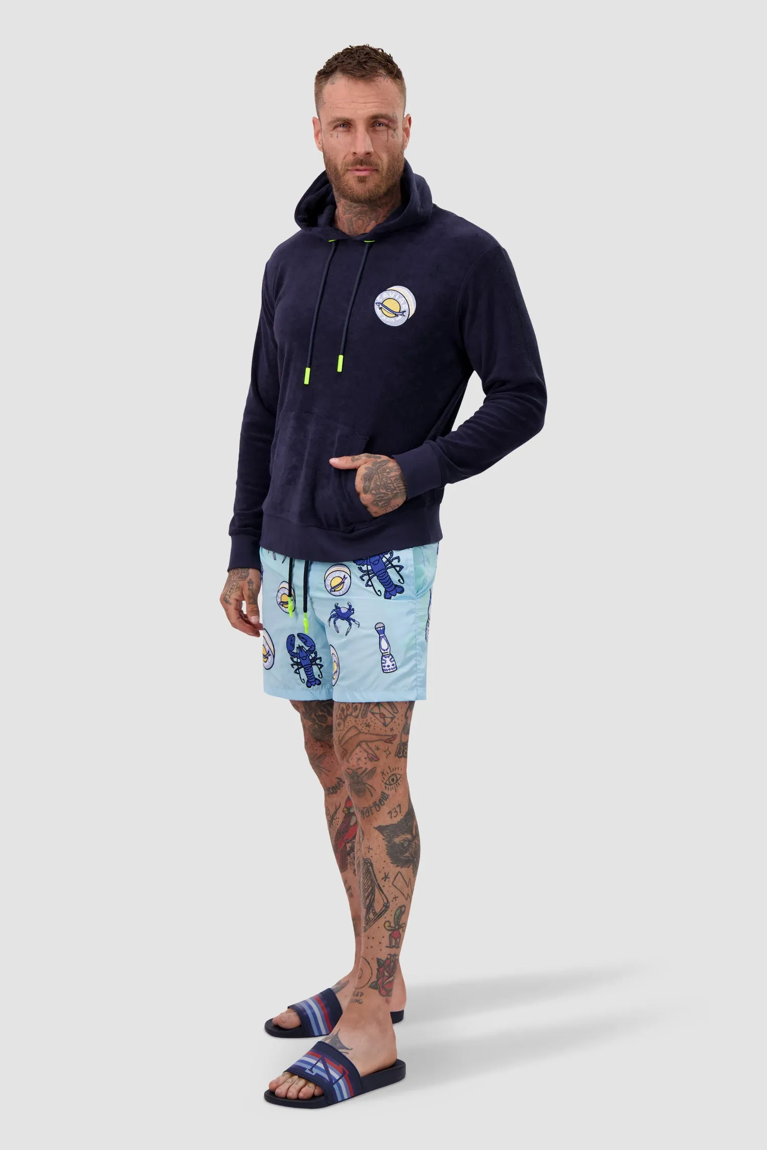 Bain De Mer Navy Azul Por Favor Hoodie