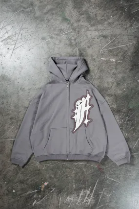 BIG F DARK GREY FRONTZIP