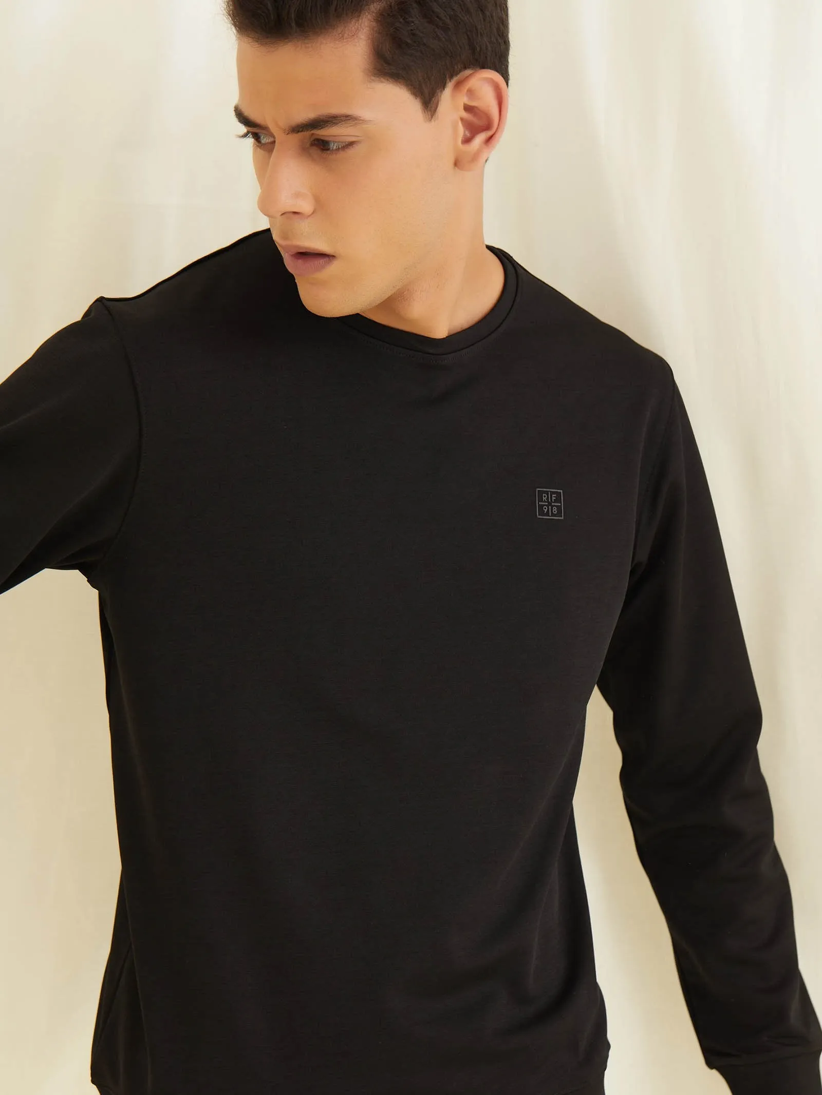 Black 4-Way Stretch Sweatshirt