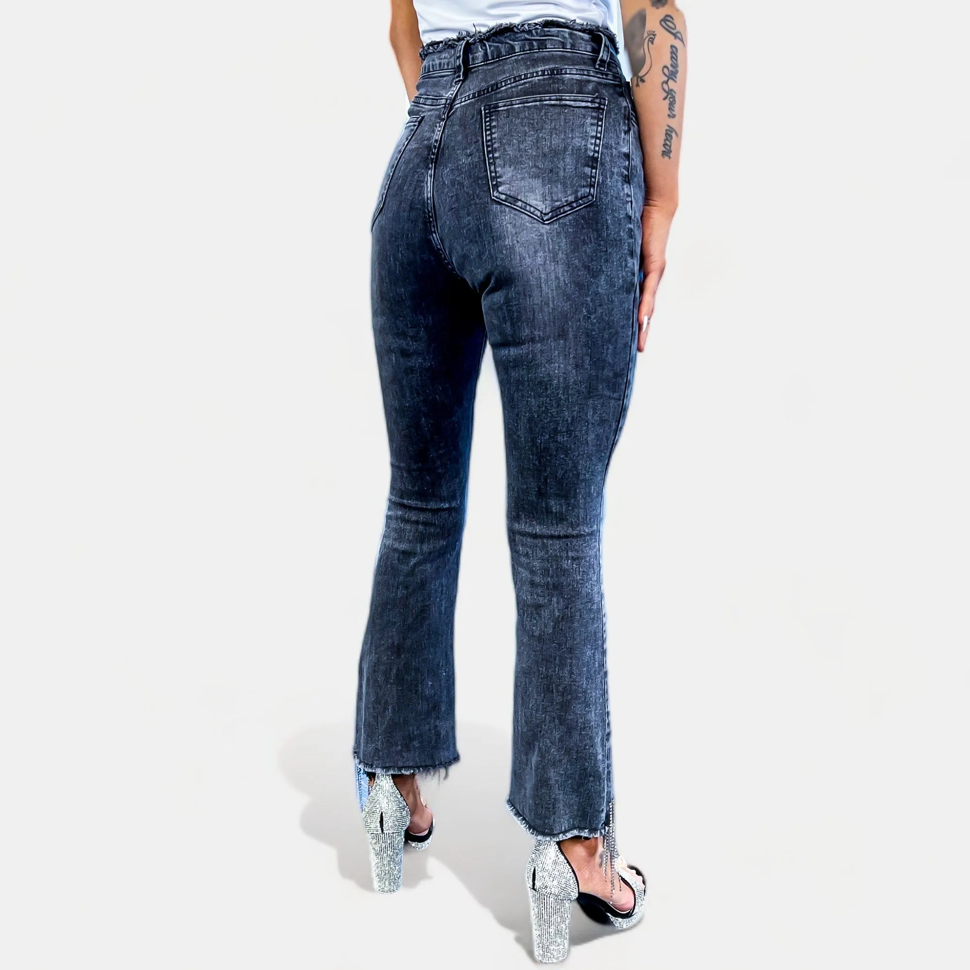 Black GP1005 Rhinestone Jeans [NO RETURNS]