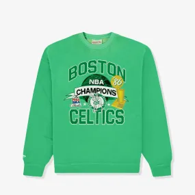 Boston Celtics Team History Crew Sweatshirt - Faded Green