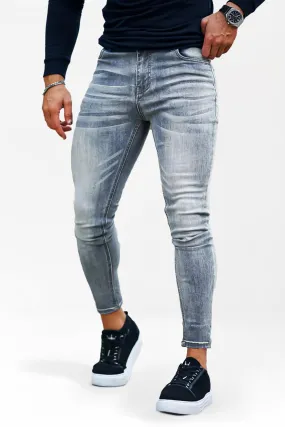 Buy $80 Free Shipping Men's Blue Skinny Jean - High Waist