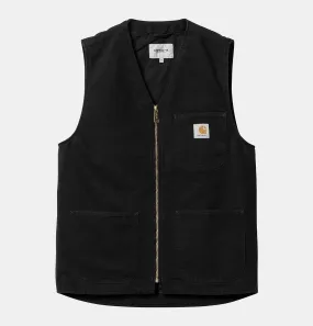 Carhartt WIP Arbor Vest in Black Aged Canvas