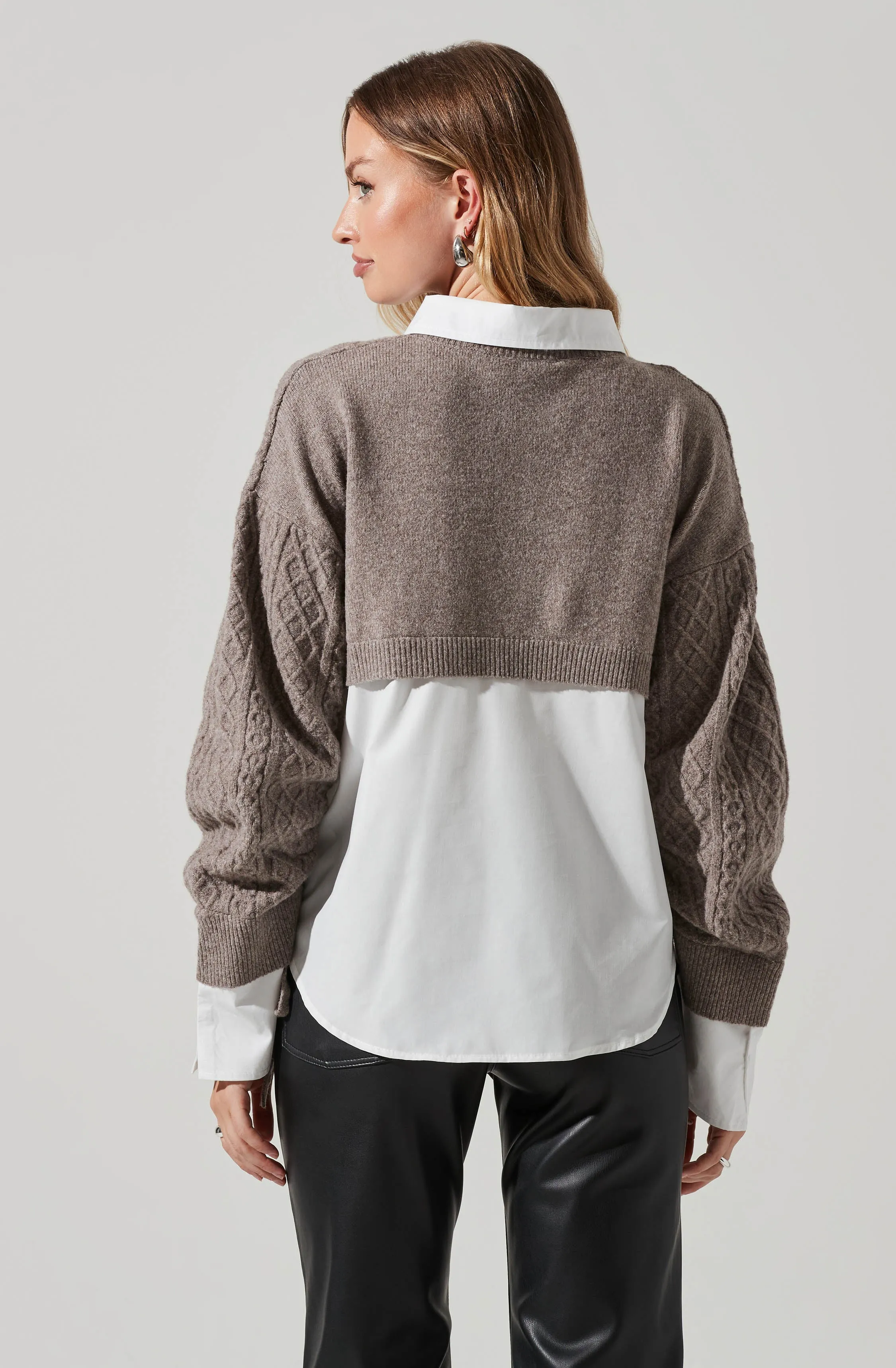 Carol Mixed-Media Sweater