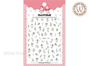 Chamomile Lily Flower Adhesive Nail Art Sticker - 1 pc (HY-162)