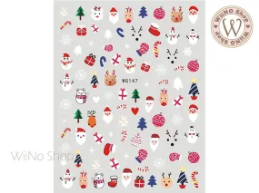 Christmas Adhesive Nail Art Sticker - 1 pc (WG147)