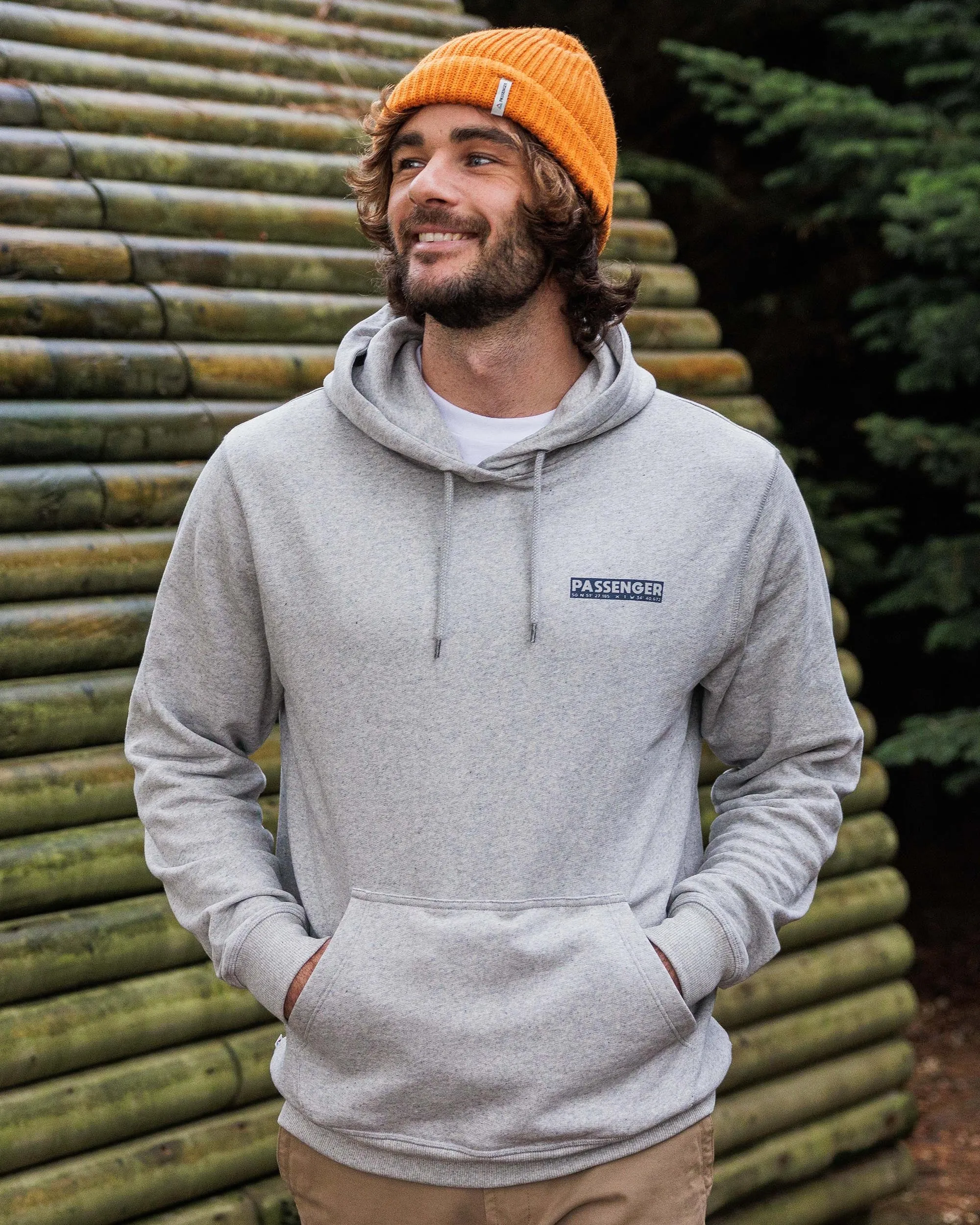 Distance Organic Cotton Hoodie - Grey Marl