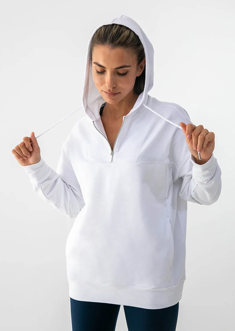 Elevate Lounge Hoodie White FINAL SALE