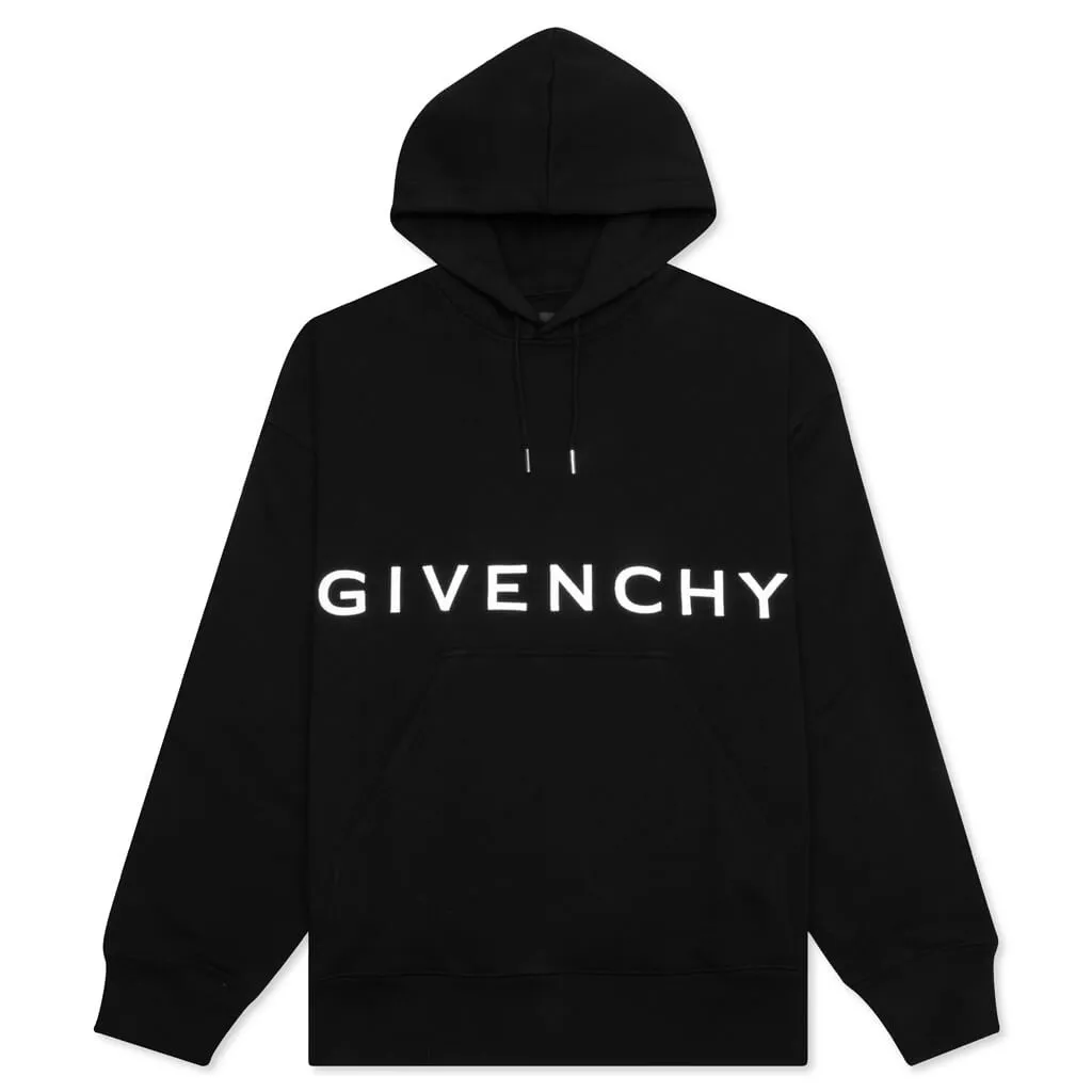 Embroidered Hoodie Classic Fit - Black