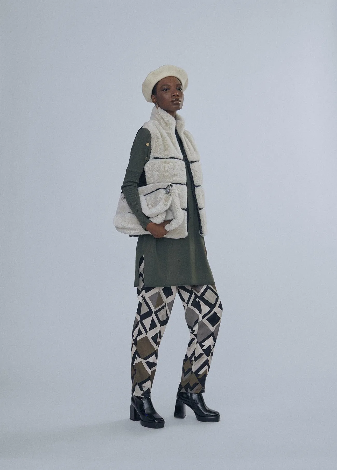 Geometric print joggers