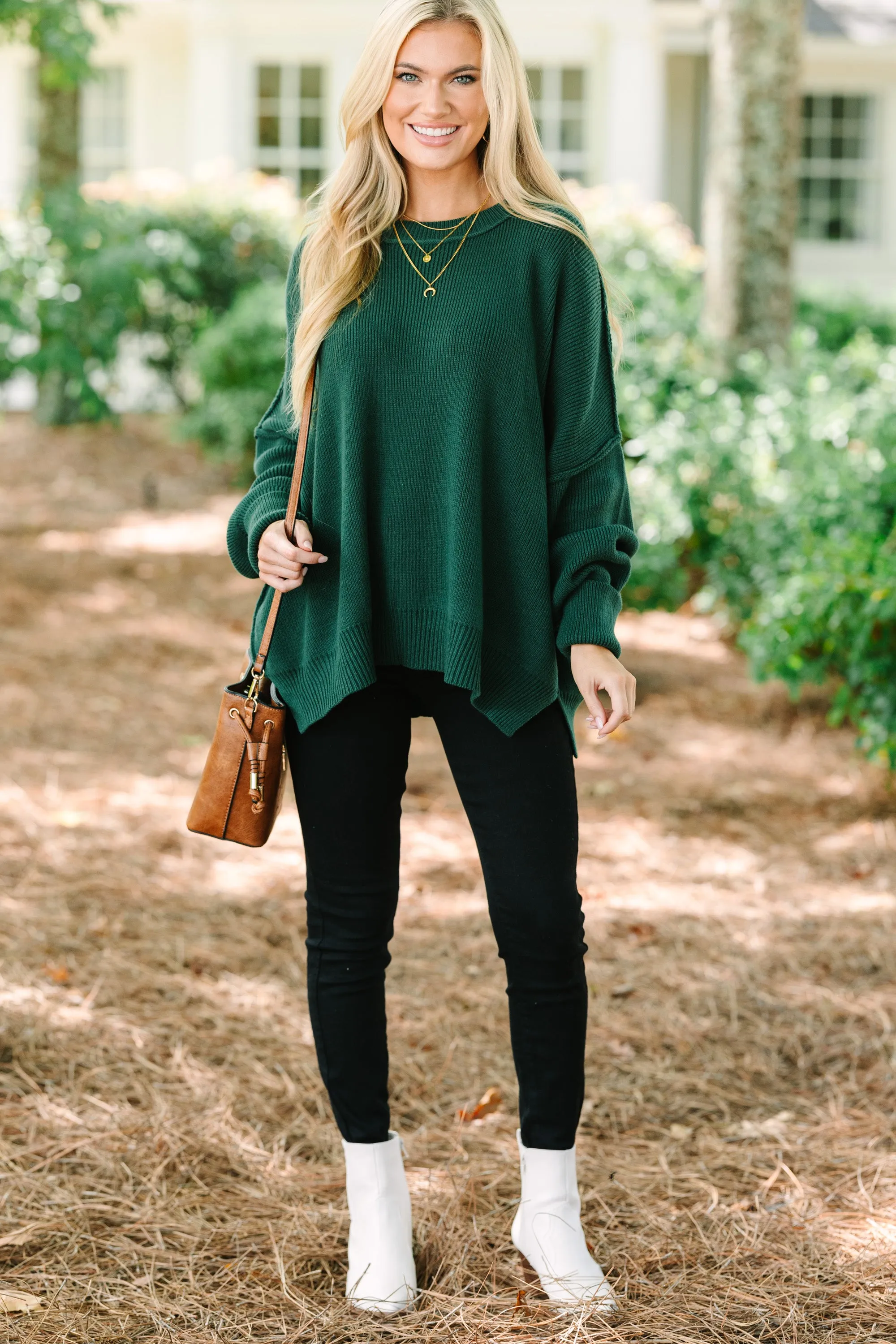 Give You Joy Emerald Green Dolman Sweater