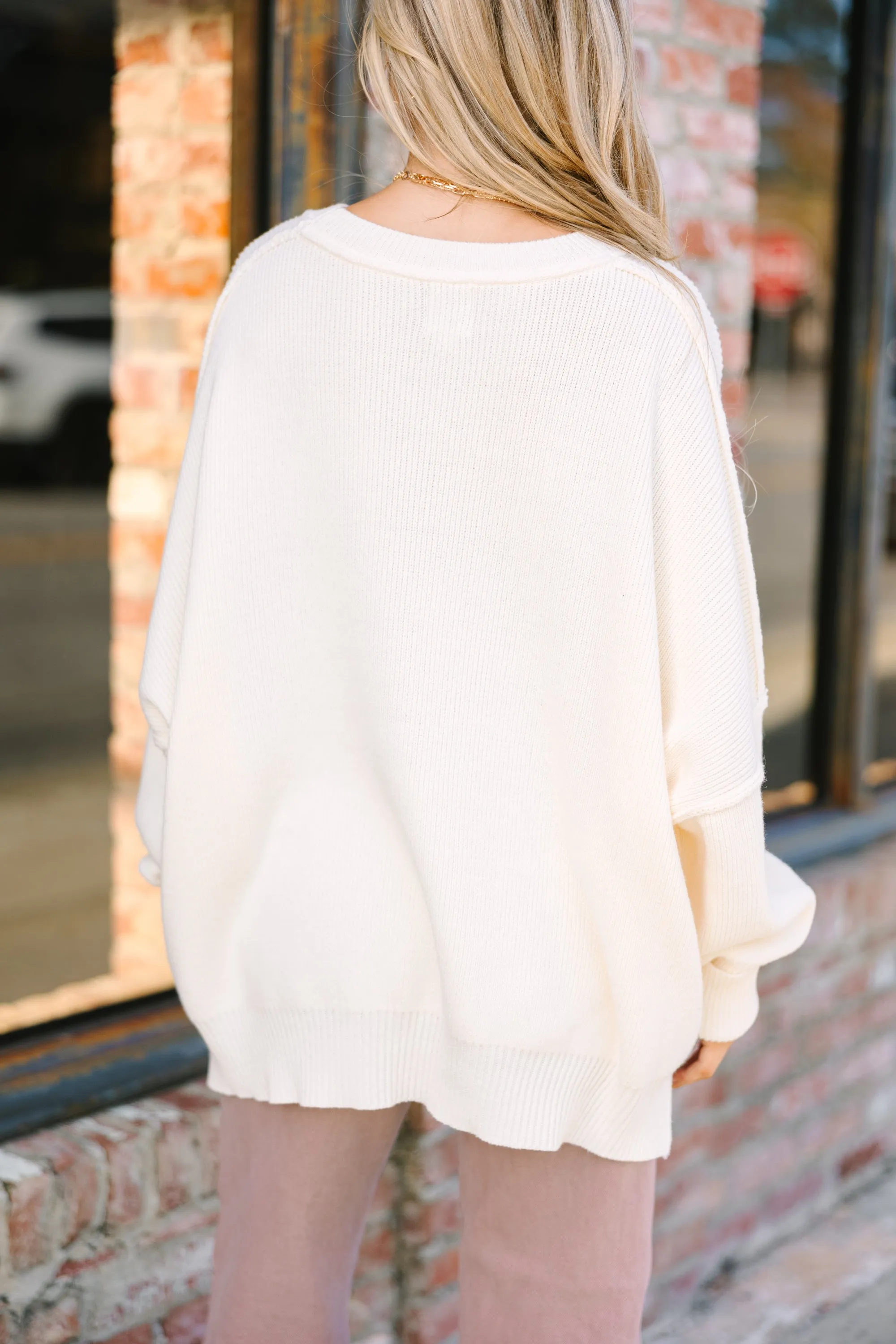 Give You Joy White Dolman Sweater