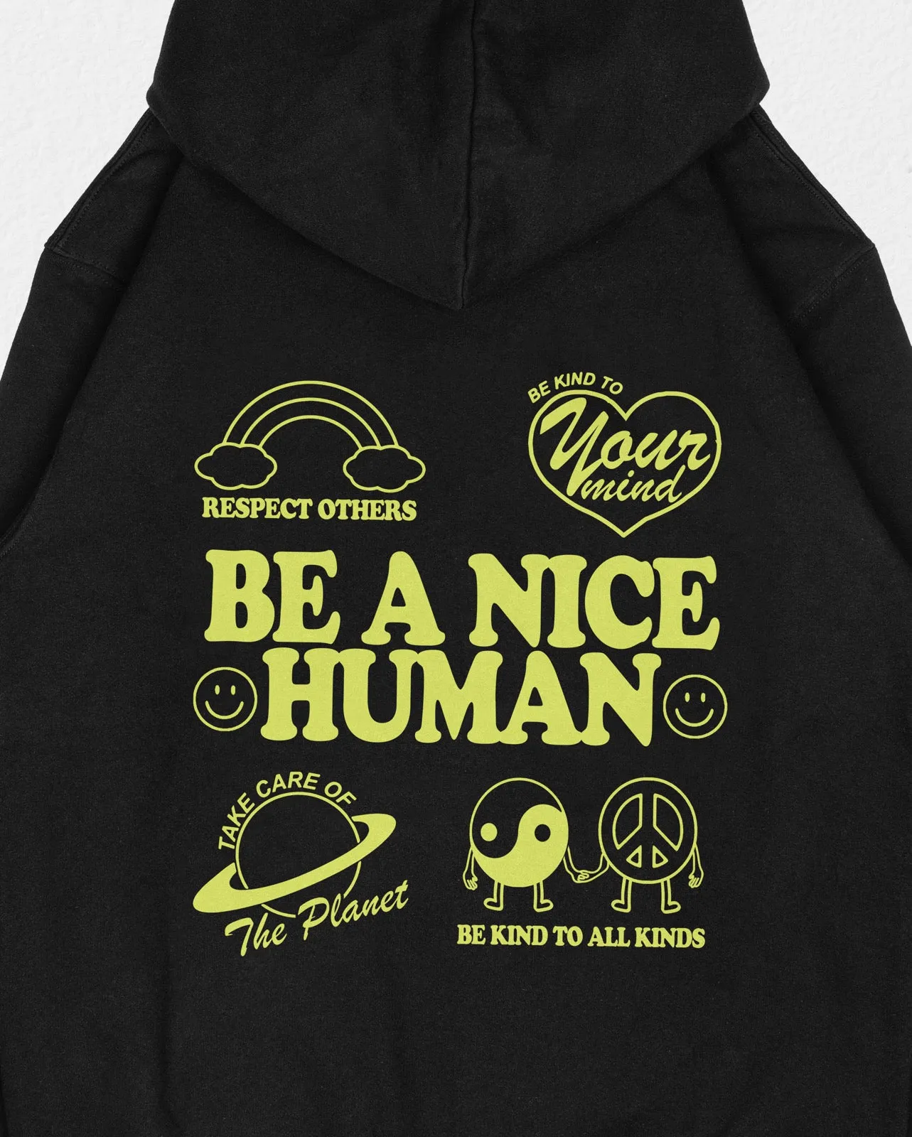 How to Be Nice Hoodie Black