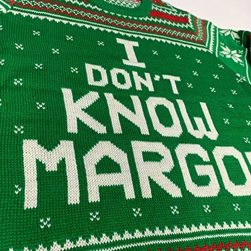 I Don't Know Margo Ugly Christmas Sweater (Large) Green, Green, Size Large