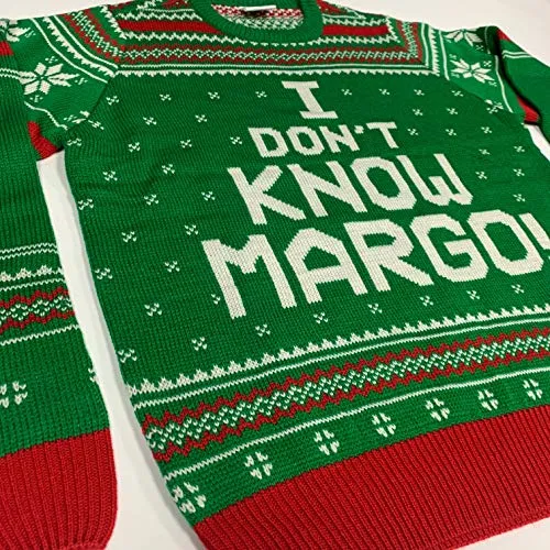 I Don't Know Margo Ugly Christmas Sweater (Large) Green, Green, Size Large