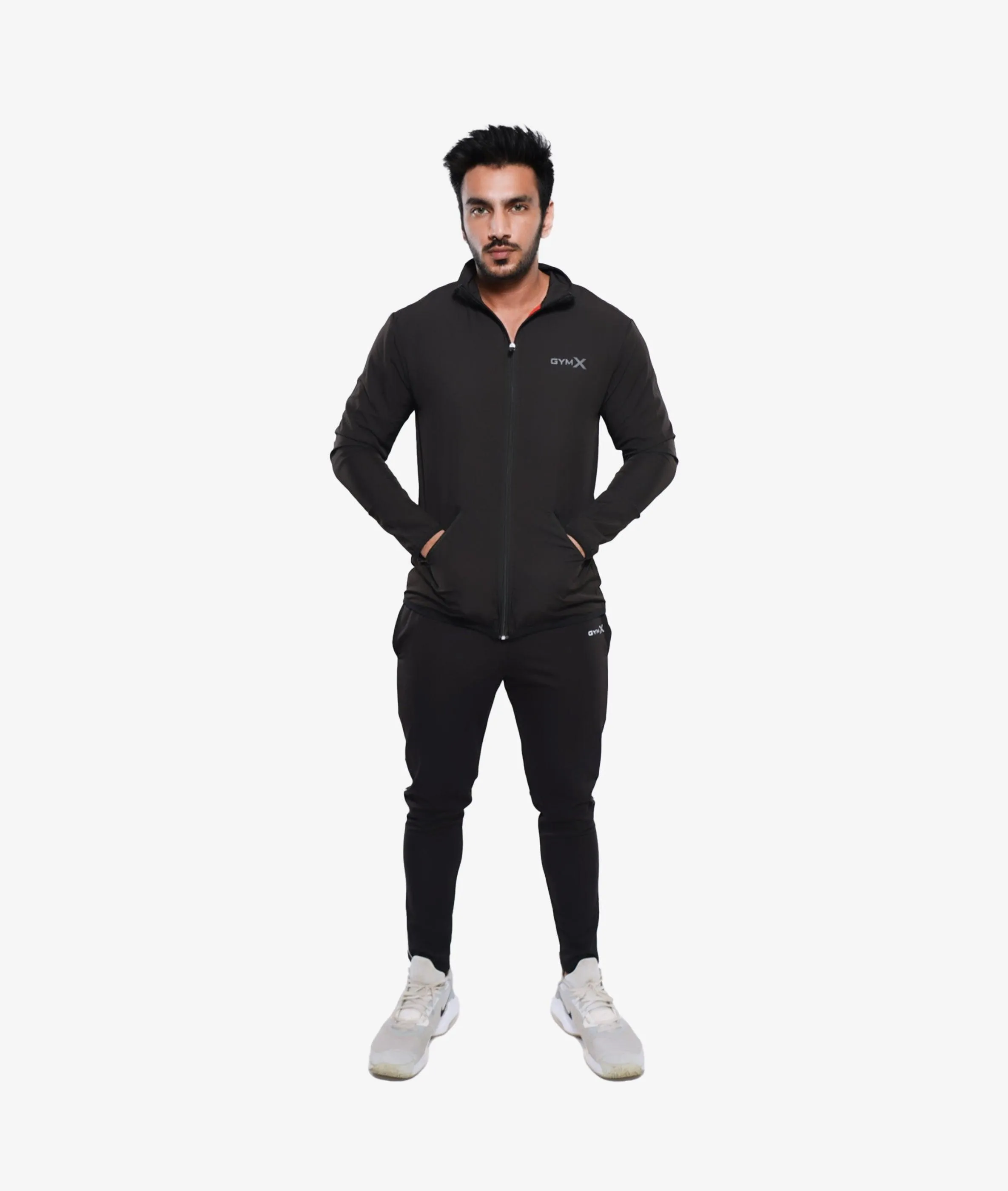 Jet Black GymX Summer Windcheater (Dedicated Phone Pocket)