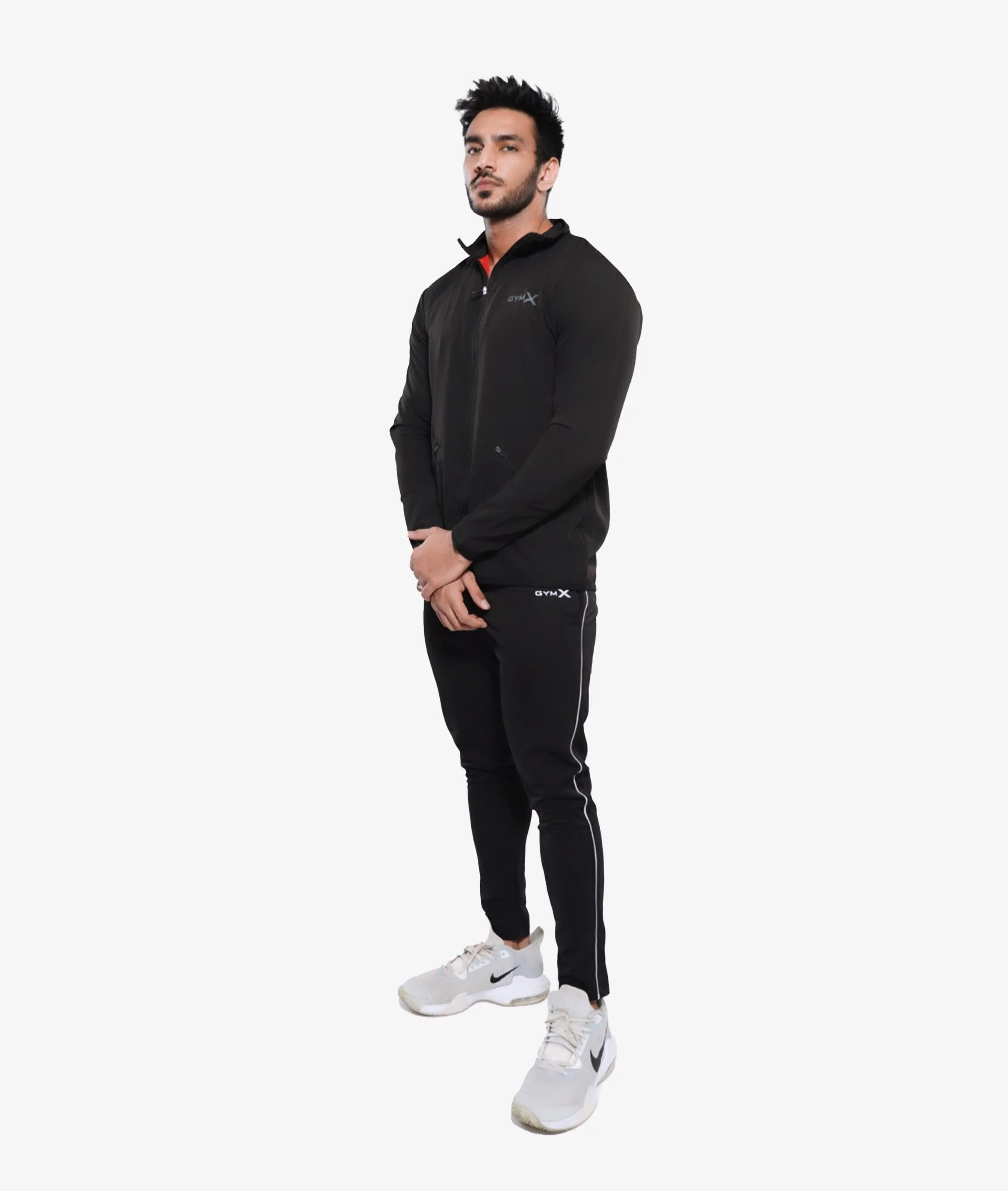 Jet Black GymX Summer Windcheater (Dedicated Phone Pocket)