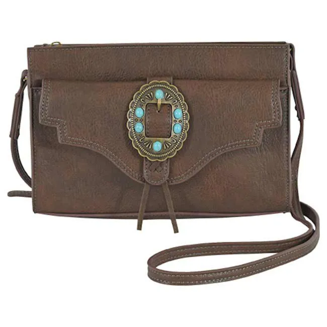 Justin Antique Brass Concho Shoulder Bag