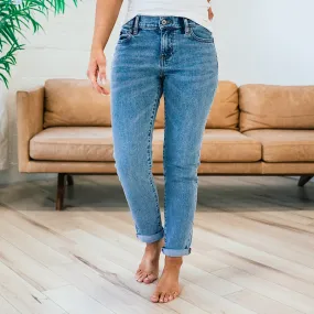 KanCan Lucia Rolled Hem Straight Jeans