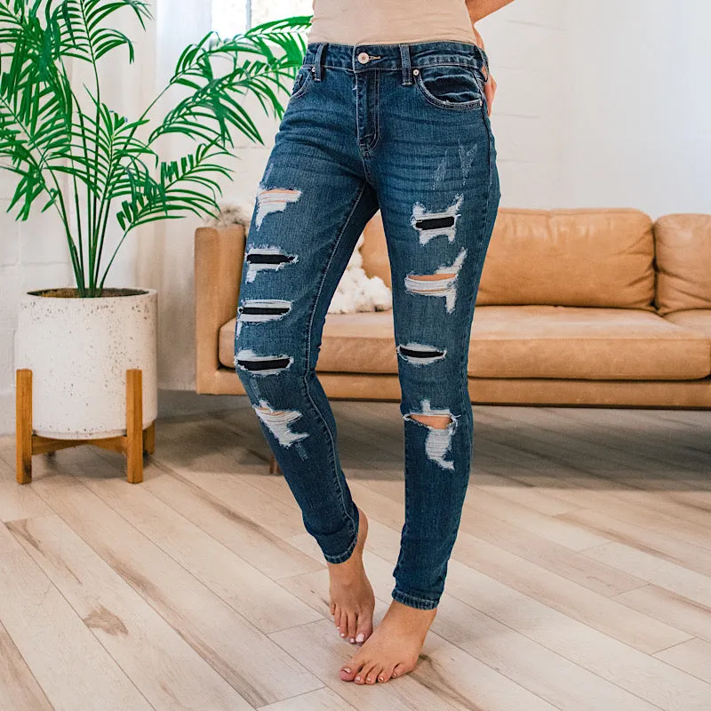 KanCan Tia Patched Skinny Jeans FINAL SALE