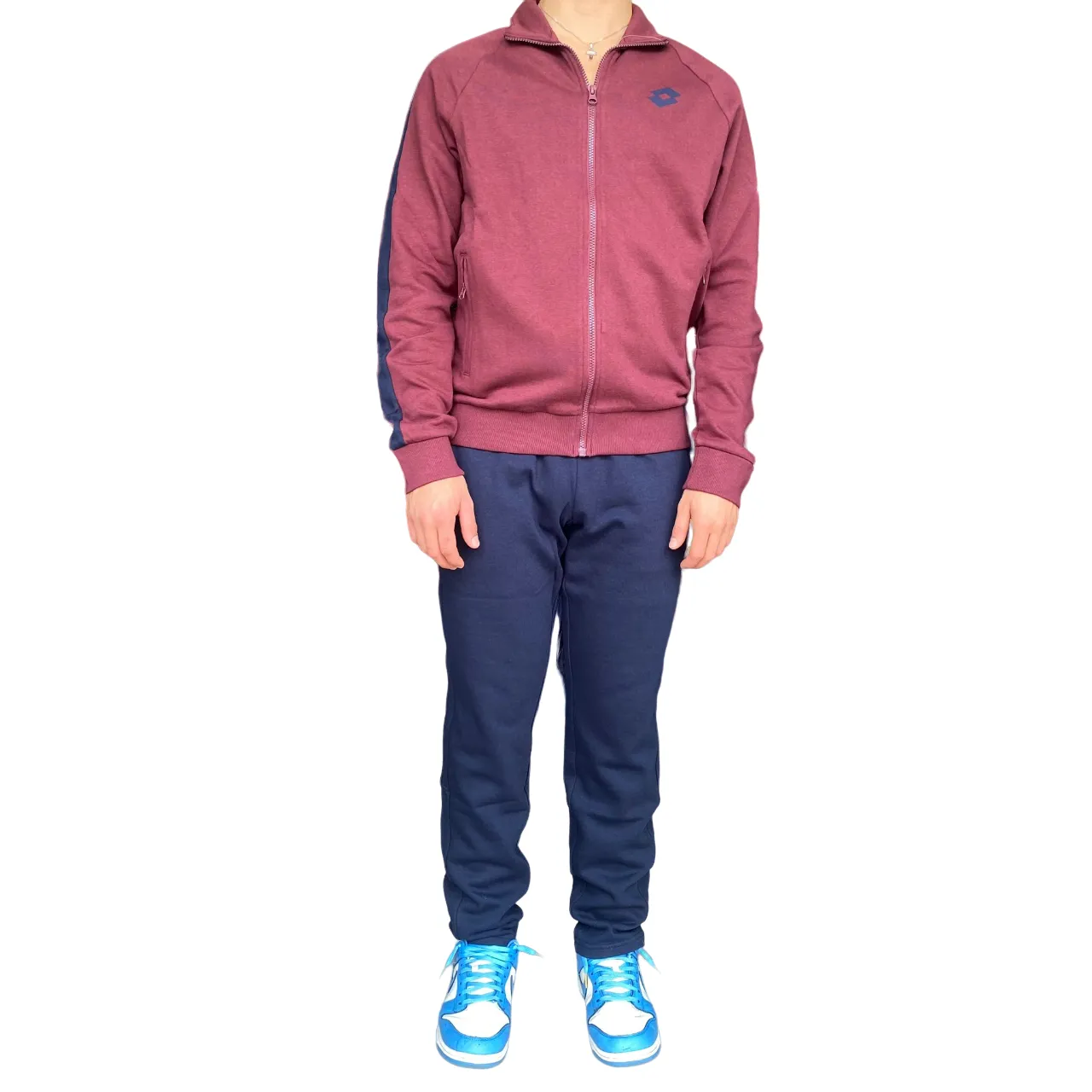 Lotto More VIII men's tracksuit 220226 B7M wine-blue