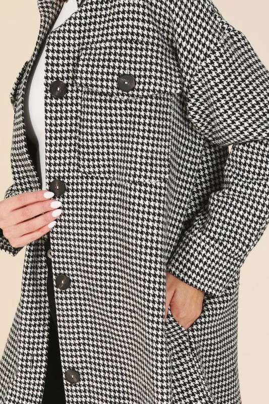 LULA HOUNDSTOOTH SHACKET [ONLINE EXCLUSIVE]