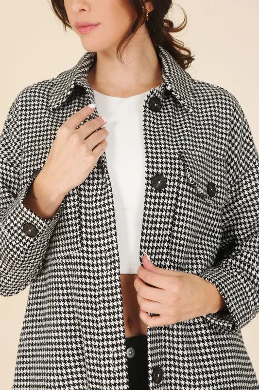 LULA HOUNDSTOOTH SHACKET [ONLINE EXCLUSIVE]