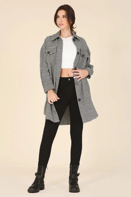 LULA HOUNDSTOOTH SHACKET [ONLINE EXCLUSIVE]