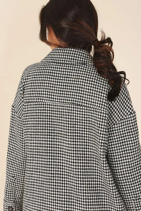 LULA HOUNDSTOOTH SHACKET [ONLINE EXCLUSIVE]