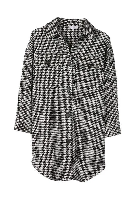 LULA HOUNDSTOOTH SHACKET [ONLINE EXCLUSIVE]