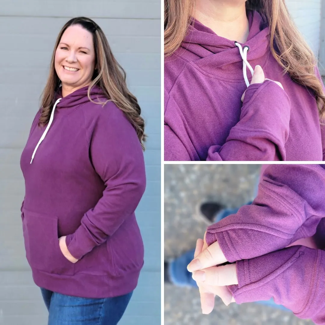 Lux Fleece Berry Pullover Hoodie