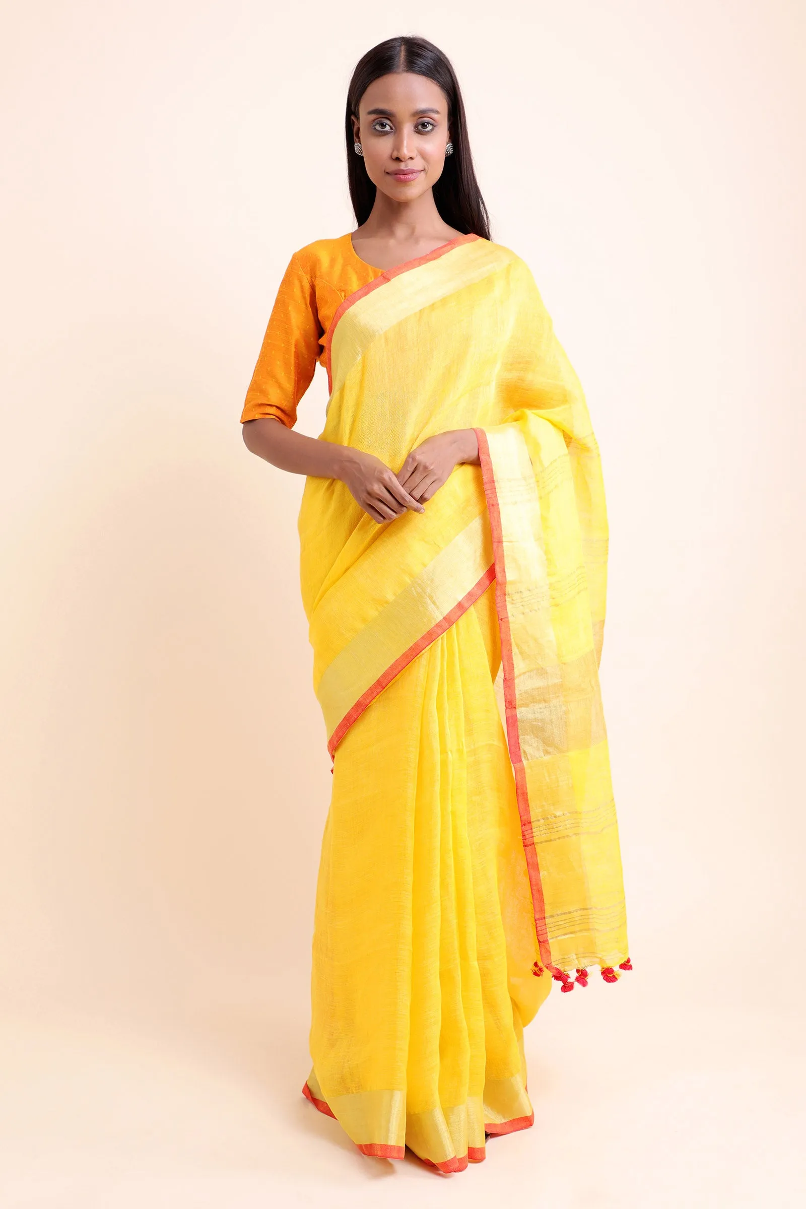 Mahotsav Linen Saree