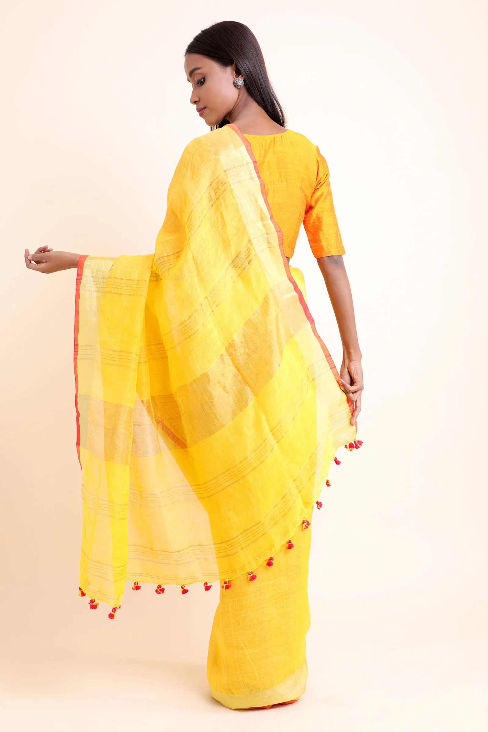 Mahotsav Linen Saree