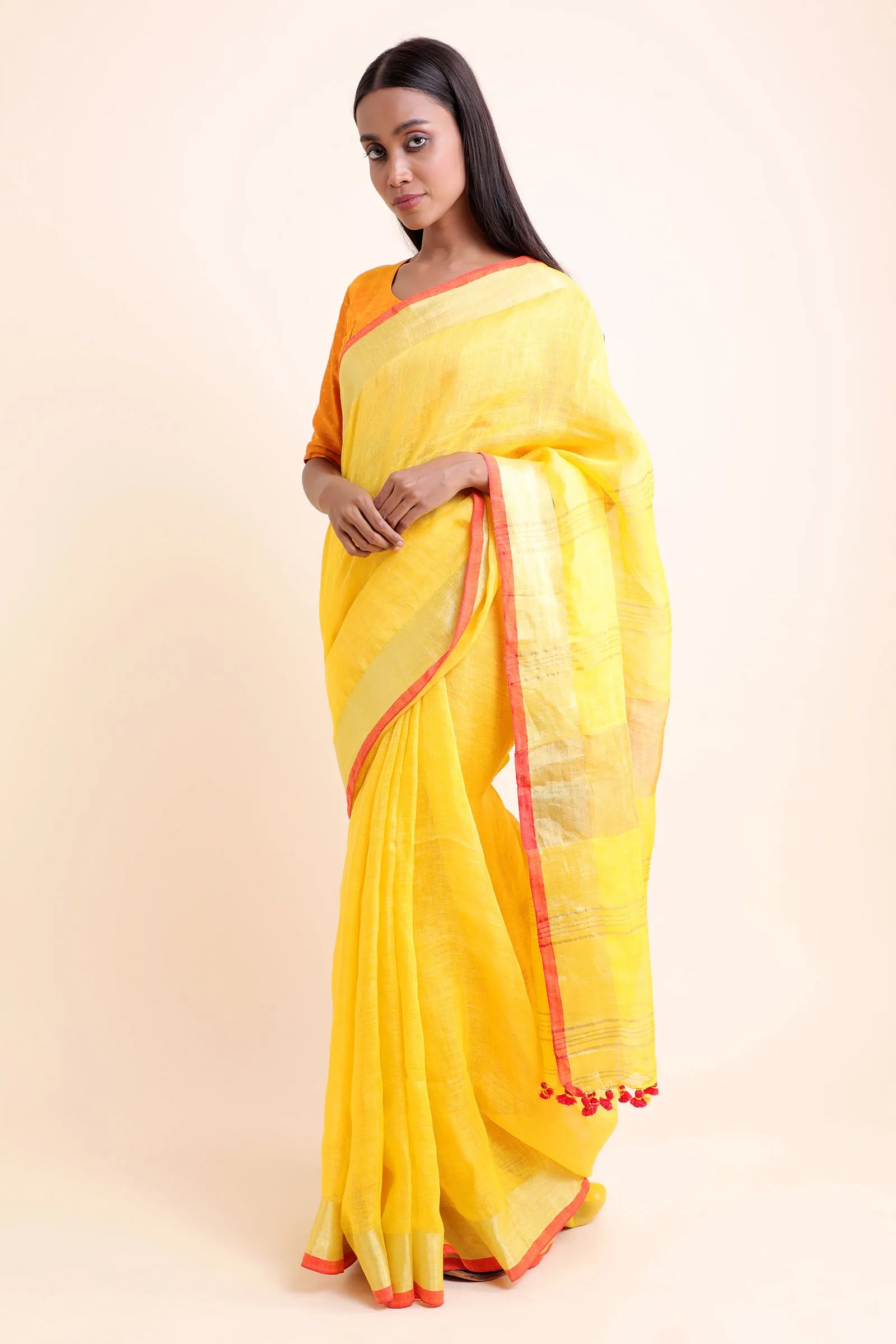 Mahotsav Linen Saree