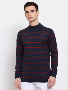 Men Striped Pullover Sweater