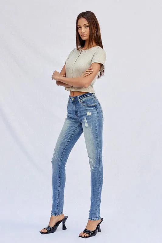 MID RISE FULL SKINNY JEANS