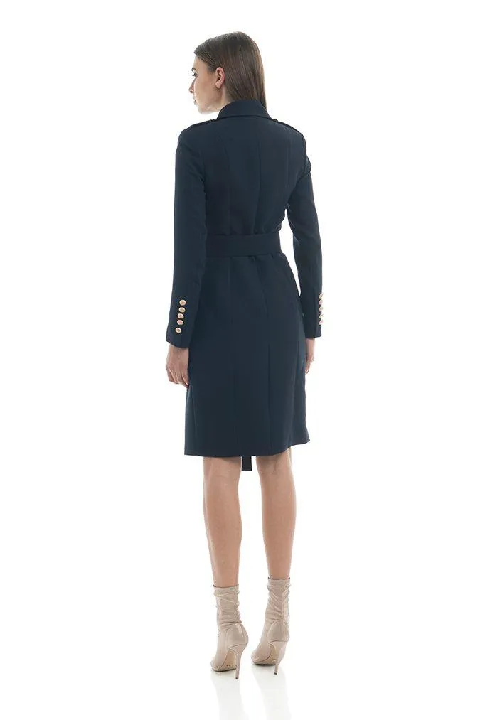 Misha Collection Andrea Trench Coat - Navy