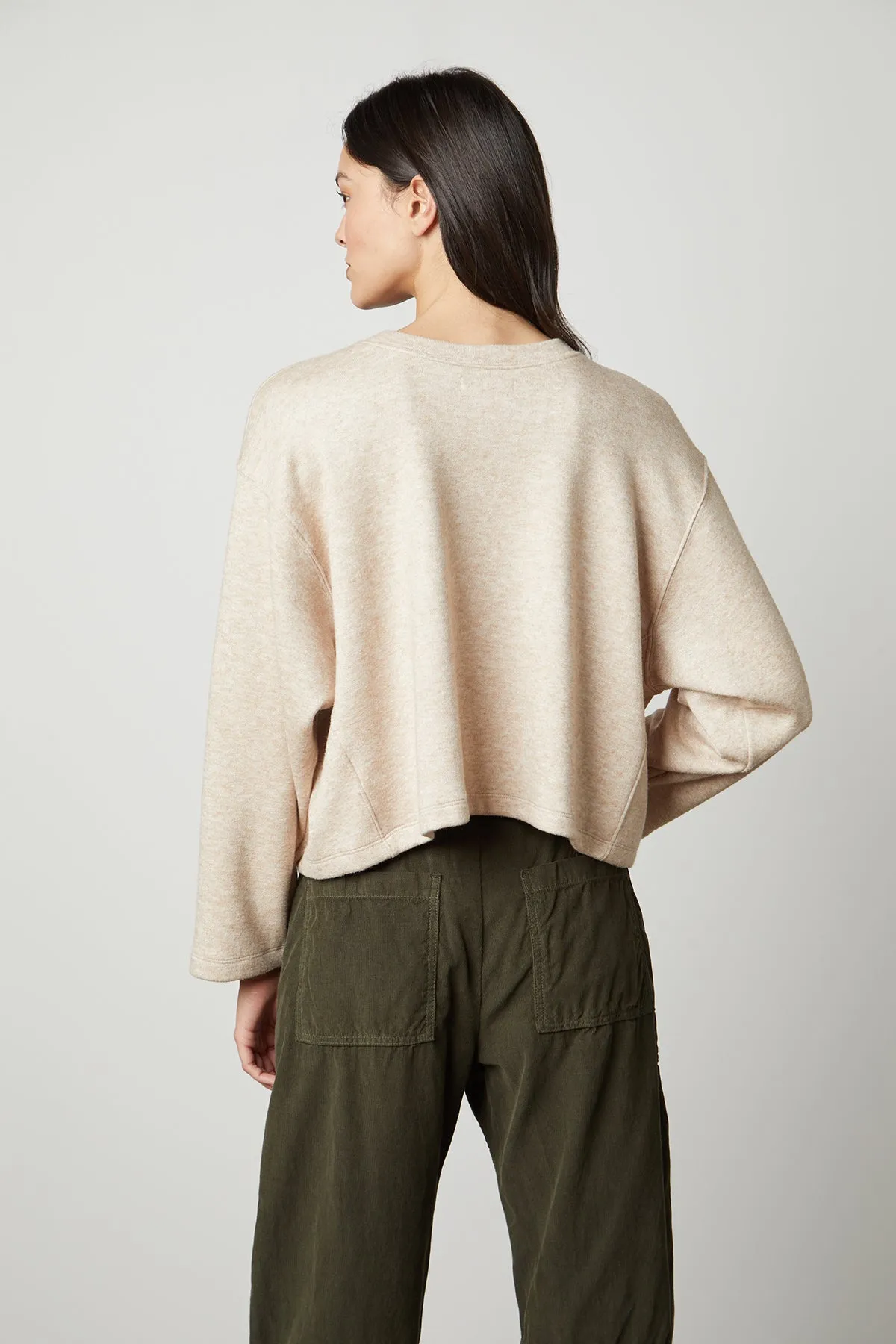 NIA DOUBLE KNIT CROPPED CREW