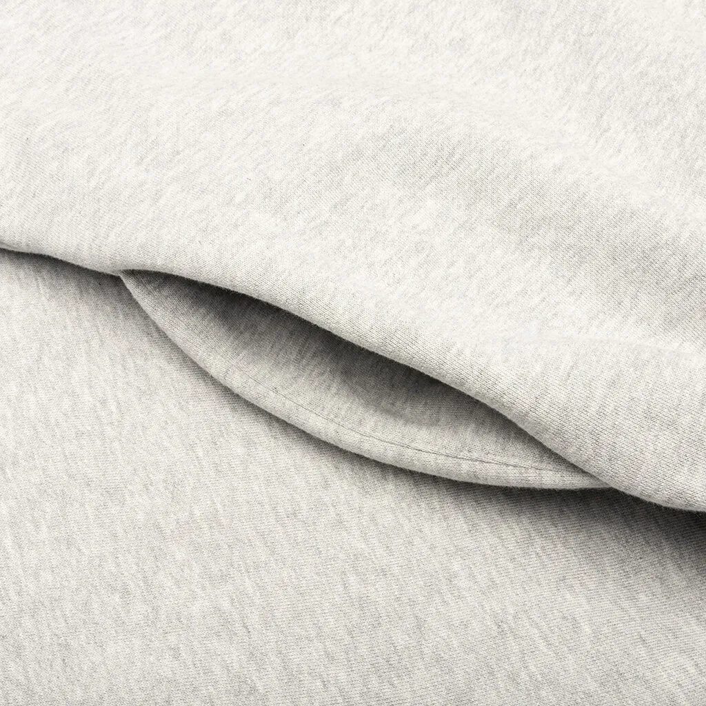 Nylon Fleece Hoodie - Light Heather Grey