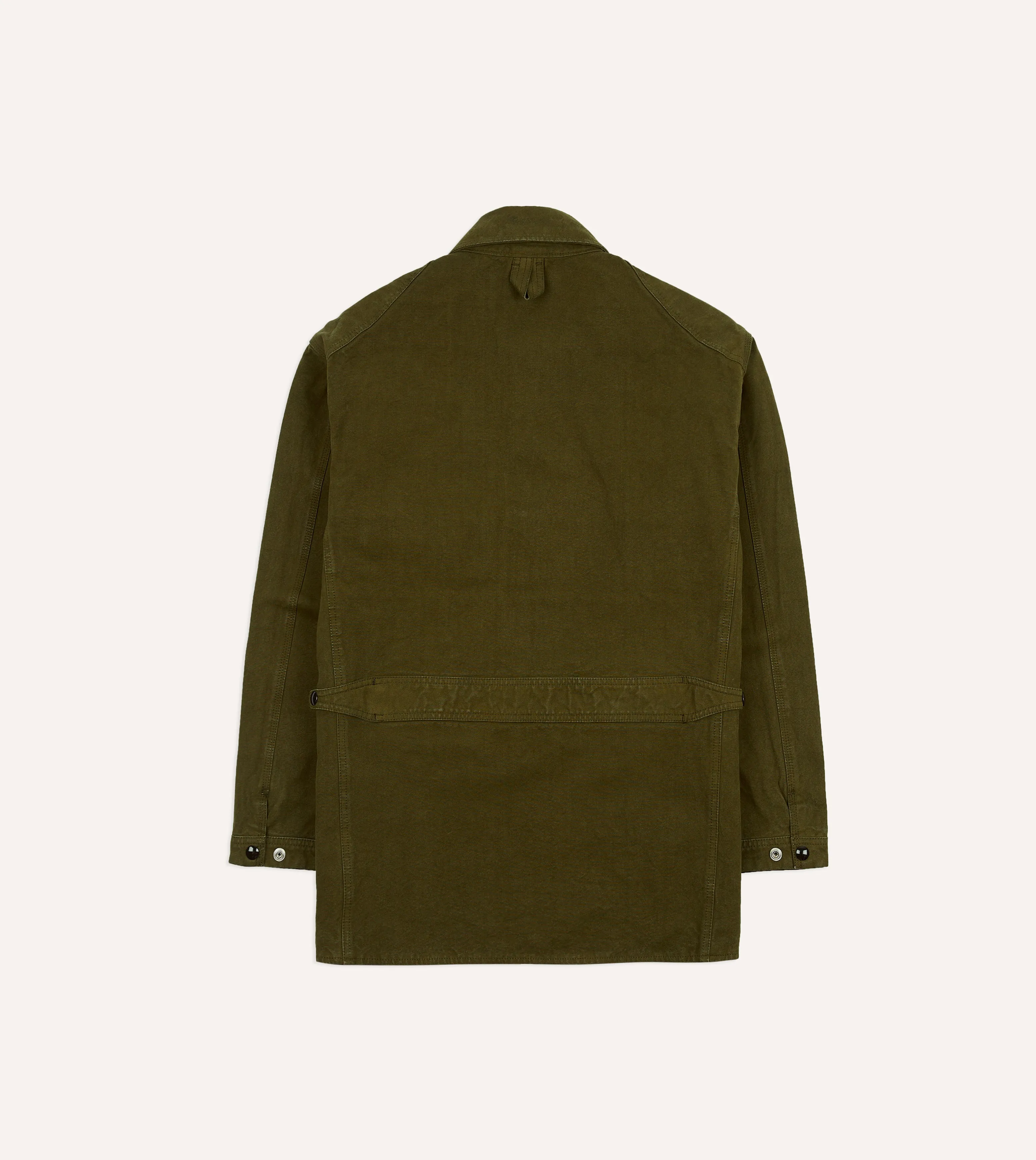 Olive Green Cotton Canvas Chasseur Jacket