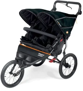 Out n About Nipper Sport V5 Double Pushchair - Forest Black