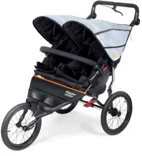 Out n About Nipper Sport V5 Double Pushchair - Rocksalt Grey